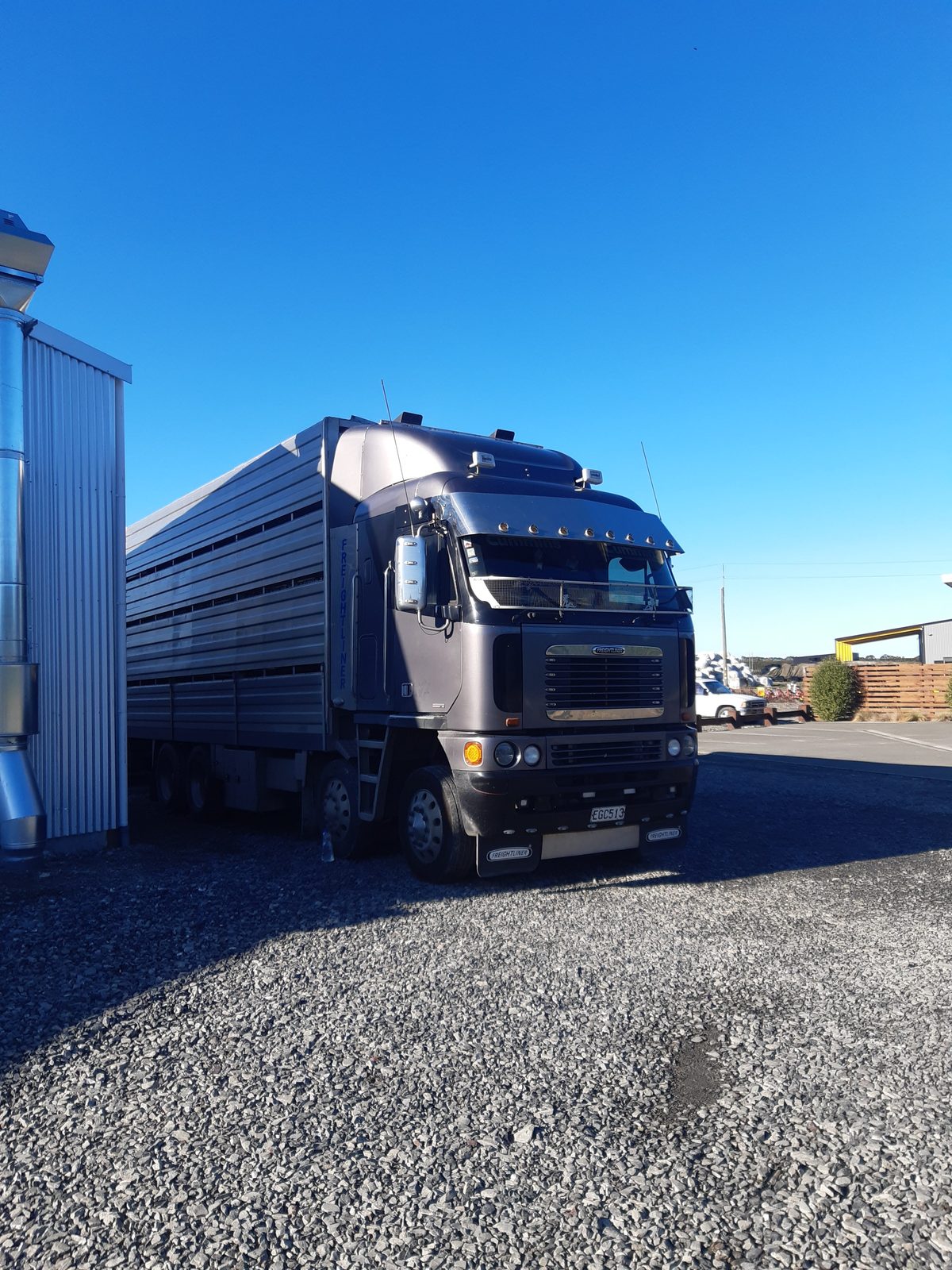 Heavy truck lifted by crane at AIS Methven